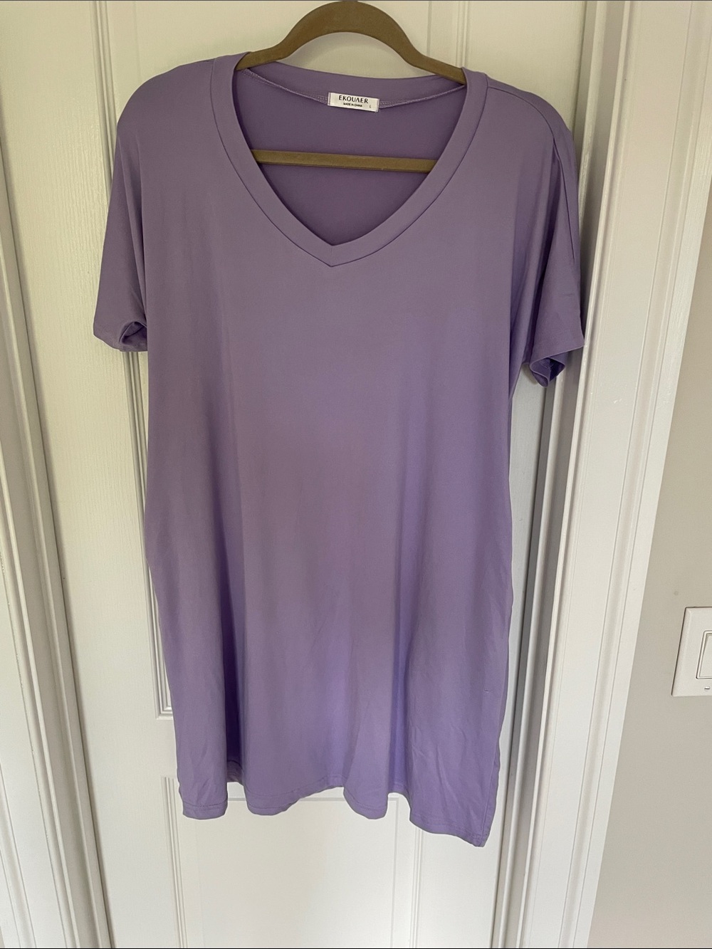 Lavender Extra Soft V-Neck Sleep Shirt